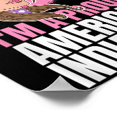 先住民誇りを持ったアメリカン・インドの少女のチーフギフト ポスター (角)