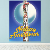 先住民誇りを持ったアメリカ キャンバスプリント (インサイチュ (ウッドフロア))