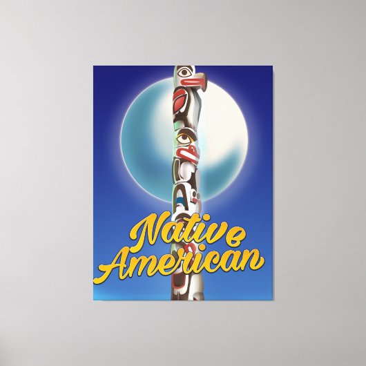 先住民誇りを持ったアメリカ キャンバスプリント (正面)