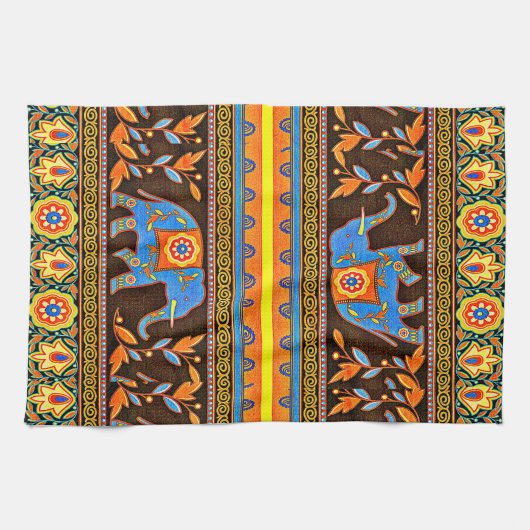 先住民象 キッチンタオル (横)