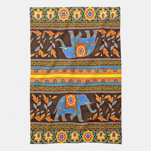 先住民象 キッチンタオル (縦)