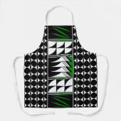 先住民賛美羽の緑 エプロン (正面)