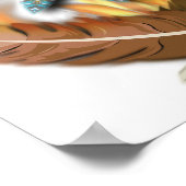 先住民赤尾の鷹の羽とフレイムデジタル ポスター (角)