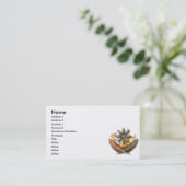 先住民赤尾の鷹の羽とフレイムデジタル 名刺 (スタンド正面)