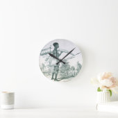 先住民運は飾アイボリーゾウントスクf ラウンド壁時計 (ホーム)