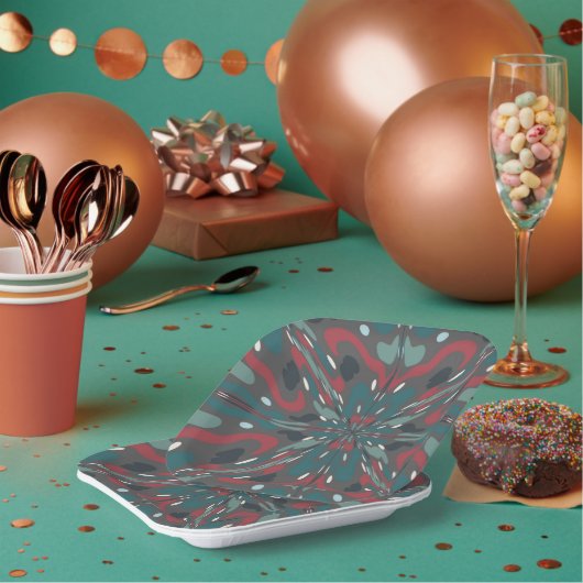 先住民部族の南西部の色のパターン ペーパープレート (複数)