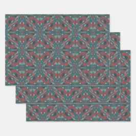 先住民部族の南西部の色のパターン ラッピングペーパーシート