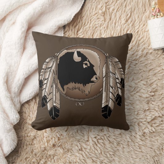 先住民野生生物パーソナライズされた枕毛様枕 クッション (ブランケット)