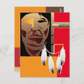 先住民顔付き葉書および薬車 ポストカード (正面/裏面)