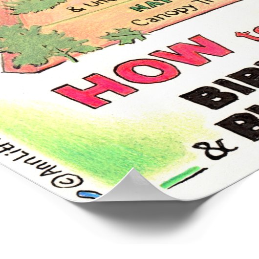 先住民食べ物を与え植物鳥蜂と蝶 ポスター (角)