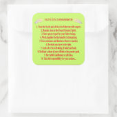 先住民10コマンド正方形ステッカー スクエアシール (バッグ)