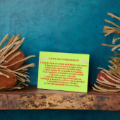 先住民10コマンドTabletop Plak with Easel フォトプラーク (側面)