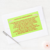 先住民10戒めステッカー 長方形シール (封筒)