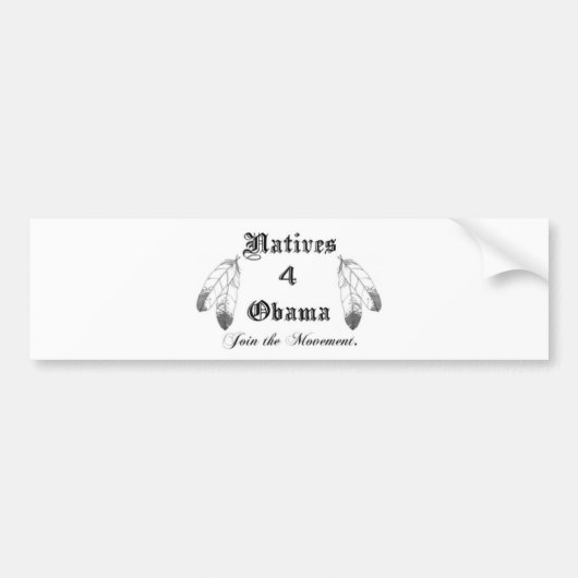 先住民4のオバマのバンパーステッカー バンパーステッカー (正面)