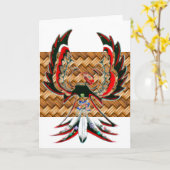 先住民·アパーソナライズされたメリカン·バスケット·グリーティング カード (黄色い花)