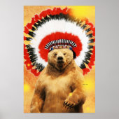 先住民・アメリカン・インディアン・ベア! ポスター (正面)
