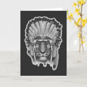 先住民・アメリカン・タイガー・チーフ カード (黄色い花)