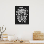 先住民・アメリカン・タイガー・チーフ ポスター (キッチン)