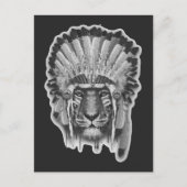 先住民・アメリカン・タイガー・チーフ ポストカード (正面)