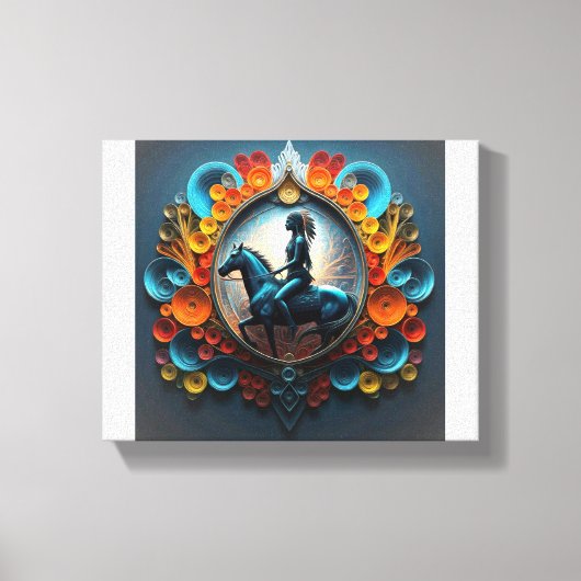 「先住民・アメリカン・ドリームスケープ」 キャンバスプリント (正面)