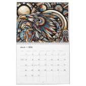 先住民・アメリカン・バード カレンダー (3月 2026)