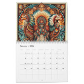 先住民・アメリカン・バード カレンダー (2月 2026)