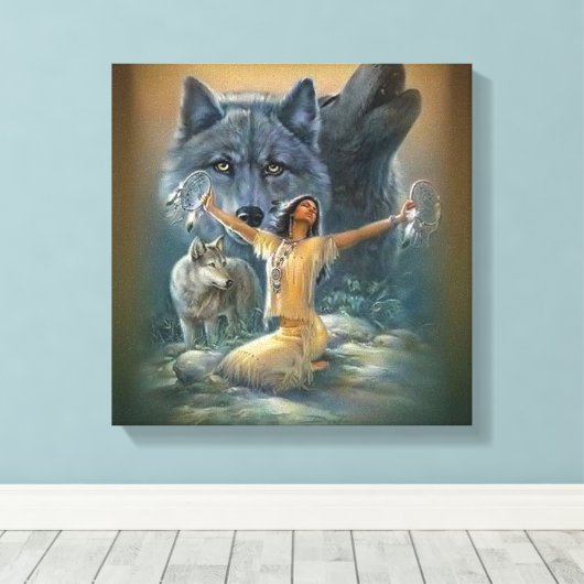 先住民 キャンバスプリント (インサイチュ (ウッドフロア))