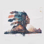 先住民 ゴルフタオル (横)