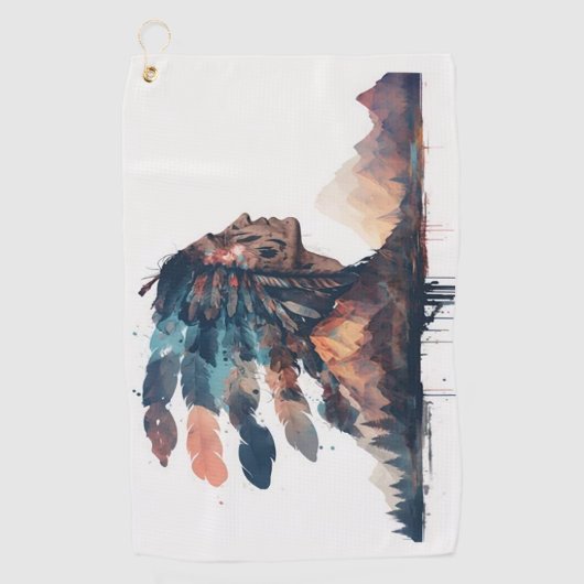 先住民 ゴルフタオル (正面)