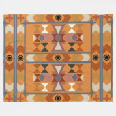 先住民 フリースブランケット (正面(横))