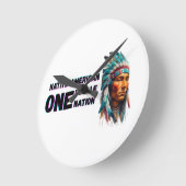 先住民 ラウンド壁時計 (傾斜)