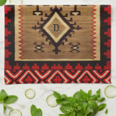 先住民Am.デザインの出力イニシャル キッチンタオル (折り畳み)