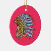 先住民American Headdress、追加文字 セラミックオーナメント (右)