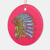 先住民American Headdress、追加文字 セラミックオーナメント (左)