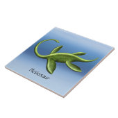 先史エラスモザウルス首長竜セラミックタイル タイル (側面)