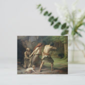 先史人狩りクマ， 1832 ポストカード (スタンド正面)