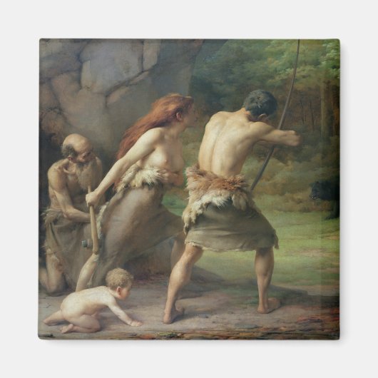 先史人狩りクマ， 1832 マグネット (正面)