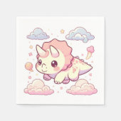 先史時代お洒落の恐竜の赤ちゃんシャワー スタンダードカクテルナプキン (正面)