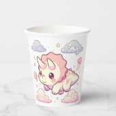 先史時代お洒落の恐竜の赤ちゃんシャワー 紙コップ (正面)