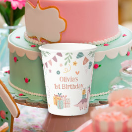 先史時代のおもしろいディノパーティーカップ 紙コップ