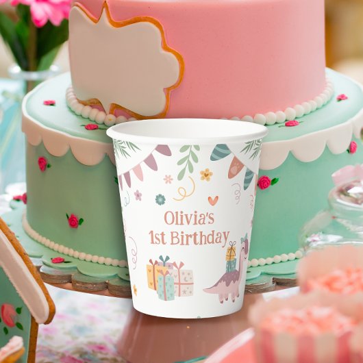 先史時代のおもしろいディノパーティーカップ 紙コップ