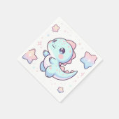 先史時代のおもしろい恐竜の赤ちゃんシャワー スタンダードカクテルナプキン (角)