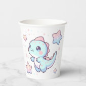 先史時代のおもしろい恐竜の赤ちゃんシャワー 紙コップ (正面)