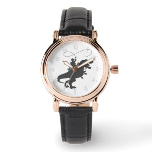 先史時代のカウボーイ乗馬恐竜 腕時計