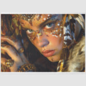 先史時代のカベウーマン戦士の地球の切り離し 薄葉紙 (正面)