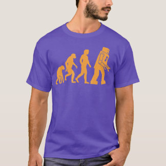 先史時代のサルと人間とロボットの進化 Tシャツ