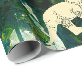 先史時代のジャングル恐竜 ラッピングペーパー (ロールコーナー)