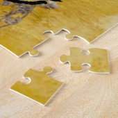 先史時代のステゴサウルス恐竜漫画 ジグソーパズル (側面)