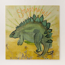 先史時代のステゴサウルス恐竜漫画 ジグソーパズル