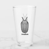 先史時代のトリロバイト タンブラーグラス (正面)